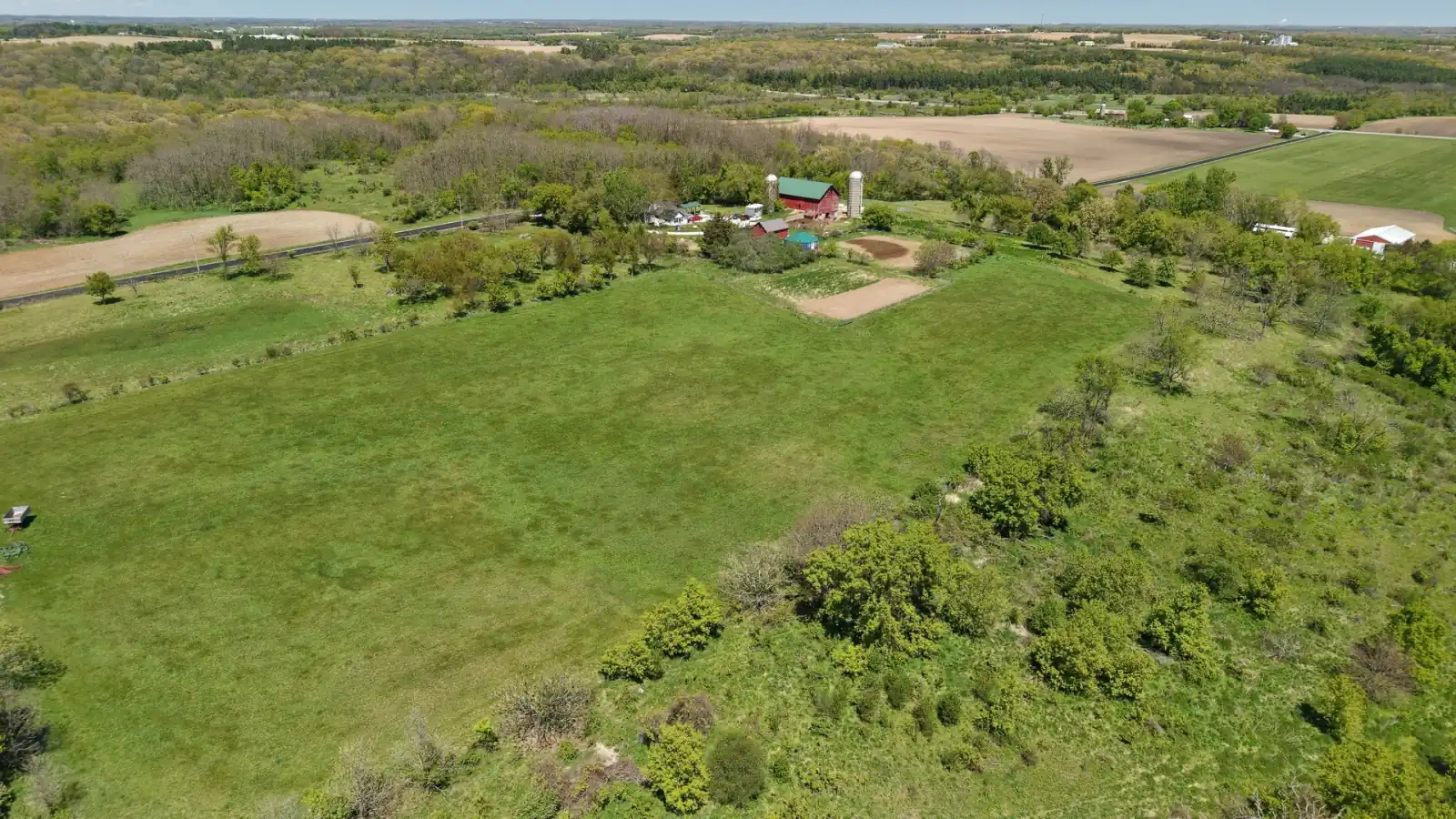Open pasture leading back to the Goldstein Farm farmstead, Spring Prairie, Walworth County, Wisconsin